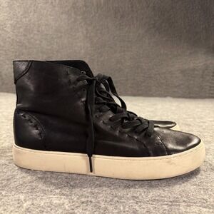 Frye Shoes Mens Size 9.5 Black Leather High Top Casual Lace Sneakers 3470390